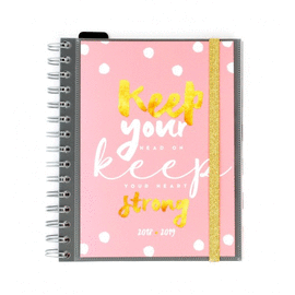 AGENDA ESCOLAR 2018/2019 SEMANA VISTA WIRE-O MULTILING�E GLITTER. ERIK