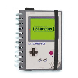 AGENDA ESCOLAR 2018/2019 D�A P�GINA WIRE-O  MULTILING�E GAMER. ERIK
