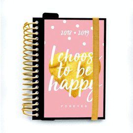 AGENDA ESCOLAR 2018/2019 D�A P�GINA ESPIRAL GLITTER