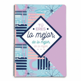 CUADERNO CUADRICULADO TAPA DURA A4 5X5 AMELIE FLORAL. ERIK