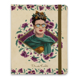 CUADERNO PREMIUM PUNTEADO A5 SPINE WIRE-O FRIDA KAHLO GLASSES. ERIK