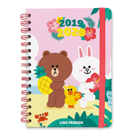 AGENDA ESCOLAR 2019/2020 A5 12 MESES LINE FRIENDS