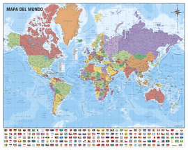 MINI POSTER MAPA DEL MUNDO