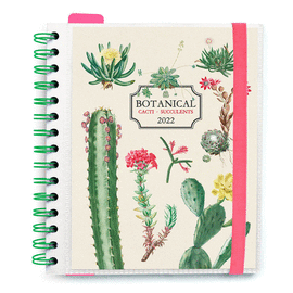 AGENDA ANUAL 2022 DIA PAGINA M BOTANICAL CACTUS
