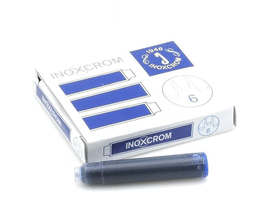 CARTUCHO TINTA INOXCROM C/6 AZUL