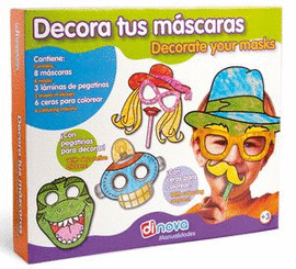 JUEGO EDUCATIVO DINOVA DECORA TUS MASCARAS