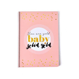 CUADERNO CUADRICULADO TAPA  DURA A4 5X5 GLITTER. ERIK