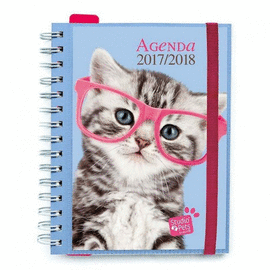 AGENDA ESCOLAR 2017/2018 SEMANA VISTA STUDIO PETS CAT