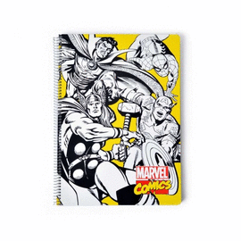 CUADERNO CUADRICULADO TAPA DURA A4 5X5 MARVEL COMICS. ERIK