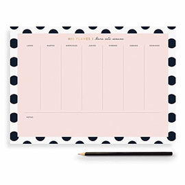 PLANIFICADOR MENSUAL CON DISE�O TOPOS, A4/210 X 297 MM, COLOR DORADO - CHARUCA