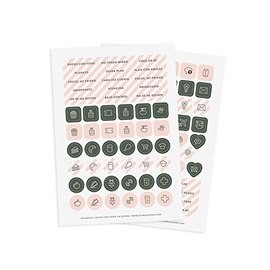 SET DE PEGATINAS CON DISE�O ICONOS  - CHARUCA
