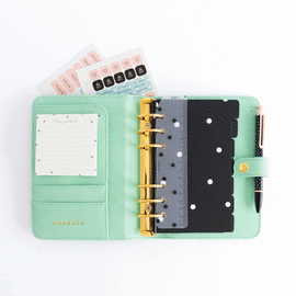 PLANNER PERSONAL. A6. MINT TOPOS. CHARUCA
