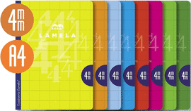 LIBRETA A4 50H 90G CUADROVIA 4MM