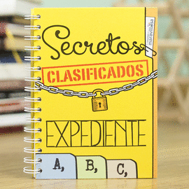 SECRETOS CLASIFICADOS, EXPEDIENTE A,B,C - LIBRETA A5 CUADRICULADA