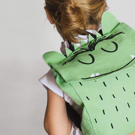 MOCHILA MONSTRUO VERDE 100% ALGODON