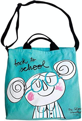 BOLSA ESTAMPADO PROFESORA TERESA MONSTRUO DE COLORES 100% ALGOD�N