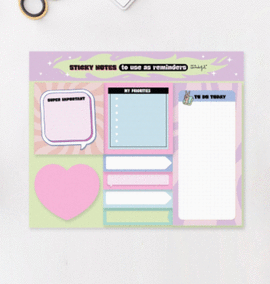 NOTAS ADHESIVAS STICKY NOTES TO USE AS REMINDERS