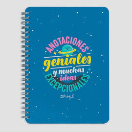 LIBRETA A5 ANOTACIONES GENIALES Y MUCHAS IDEAS EXCEPCIONALES