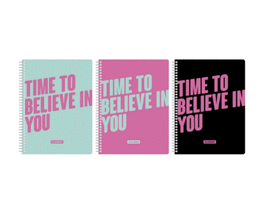 SET DE 3 LIBRETAS A4 TIME TO BELIEVE IN YOU