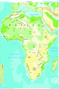 (G).MAPA MURAL AFRICA (GALEGO) (FIS/POLITICO) (1285X915 MM)