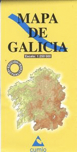 MAPA DE GALICIA A 1:250.000 CAMPINGS MONASTERIOS 2016
