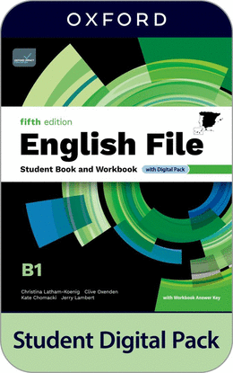 ENGLISH FILE B1 STUDENT AND WORKBOOK WITH KEY FIFTH EDITION 5A ED.