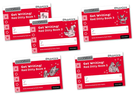 READ WRITE INC PHONICS GET WRITING! RED DITTY BOOKS 1-5 MIXED