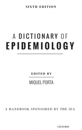 DICTIONARY OF EPIDEMIOLOGY