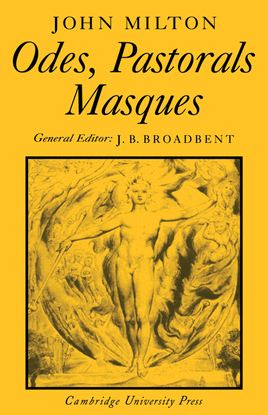 MILTON ODES, PASTORALS, MASQUES PB
