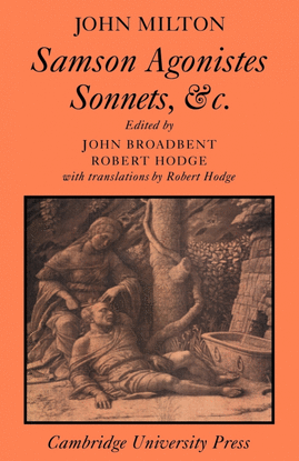 MILTON SAMSON AGONISTES, SONNETS PB