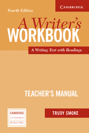A WRITER'S WORKBOOK TEACHER'S MANUAL 4TH EDITION