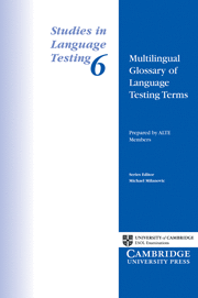 MULTILINGUAL GLOSSARY OF LANGUAGE TESTING TERMS