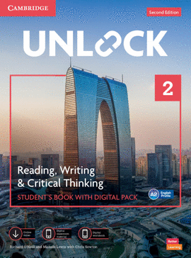 UNLOCK LEVEL 2 READING, WRITING AND CRITICAL THINKING STUDENT`S BOOK WITH DIGITA