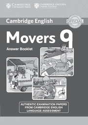 CAMBRIDGE ENGLISH YOUNG LEARNERS 9 MOVERS ANSWER BOOKLET