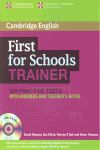 FIRST FOR SCHOOLS TRAINER W/KEY (+CD)