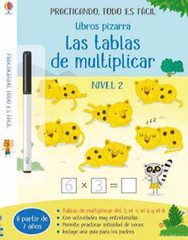 LIBROS PIZARRA TABLAS DE MULTIPLICAR 2