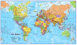 EL MUNDO FSICO-POLTICO (59X100) CASTELLANO 1:40.000.000