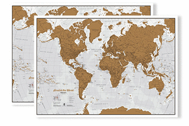 SCRATCH EL MUNDO, MAPAMUNDI DE RASCAR CASTELLANO (84X59) MARA