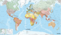MAPA EN TUBO EL MUNDO (PEQUE�O FORMATO)