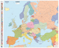 MAPA PLASTIFICADO EUROPA POL�TICO