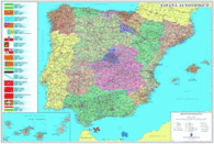 MAPA PLASTIFICADO ESPA�A PORTUGAL