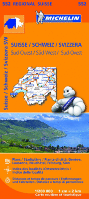 MAPA REGIONAL SUISSE SUD-OUEST/ SCHWEIZ S�D-WEST/ SVIZZERA SUD.OUEST