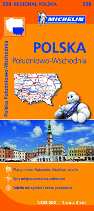 POLONIA MAPA REGIONAL POLSKA PLUDNIOWO-WSCHODNIA / POLAND SOUTH EAST