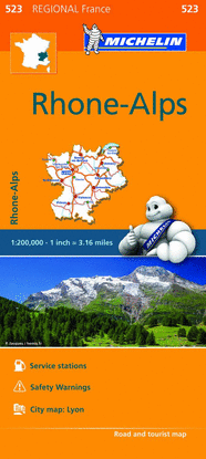 MAPA REGIONAL RH�NE-ALPS