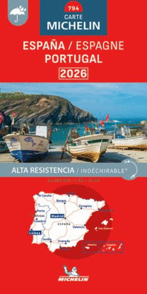 ESPA�A, PORTUGAL MAPA DE CARRETERAS ALTA RESISTENCIA 1:1.000.000