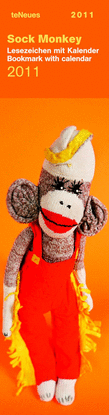 SOCK MONKEY 2011 CALENDARIO BOOKMARK 6 X 21