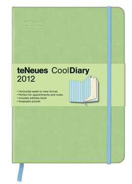 LIGHT GREEN STRIPES BLUE COOL DIARIES WEEKLY 16X22