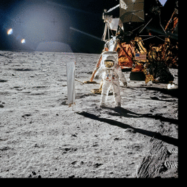 BUZZ ALDRIN APOLLO 11 SOLAR WIND COMPOSITION EXPERIMENT