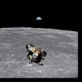 BUZZ ALDRIN APOLLO 11 LUNAR MODULE ASCENT