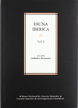 FAUNA IBRICA. VOL. 3. ACARI: ORIBATEI, PORONOTA
